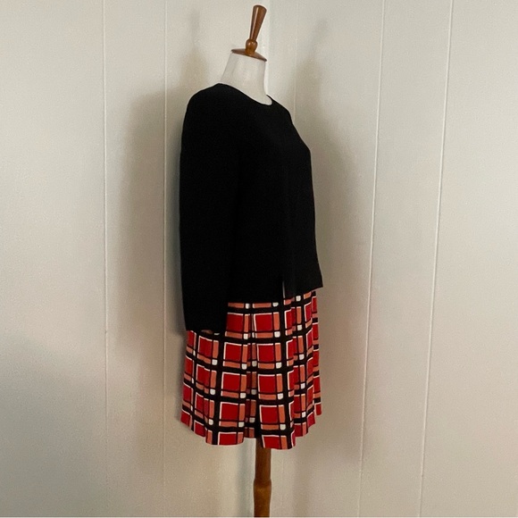 Marc Jacobs Toto Plaid Dress Women's XS Long Sleeve Crew Neck Tiered‎ - Picture 4 of 11